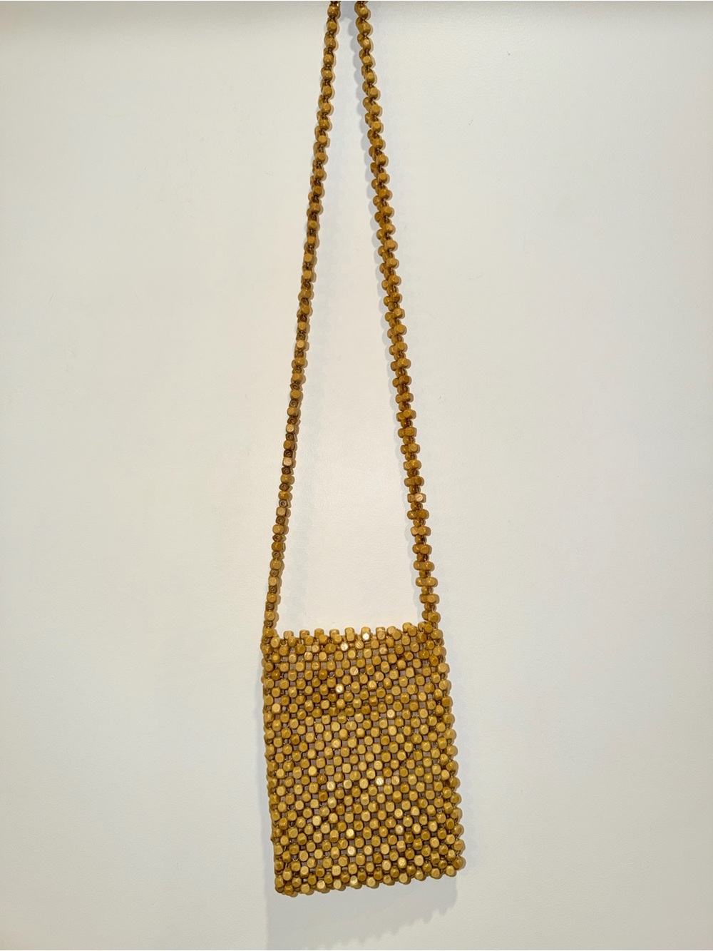 Natural Beige Boho Beaded Mini Crossbody Bag - Picture 2 of 7